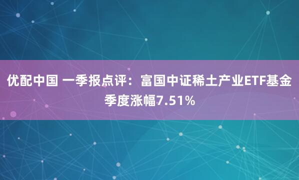 优配中国 一季报点评：富国中证稀土产业ETF基金季度涨幅7.51%
